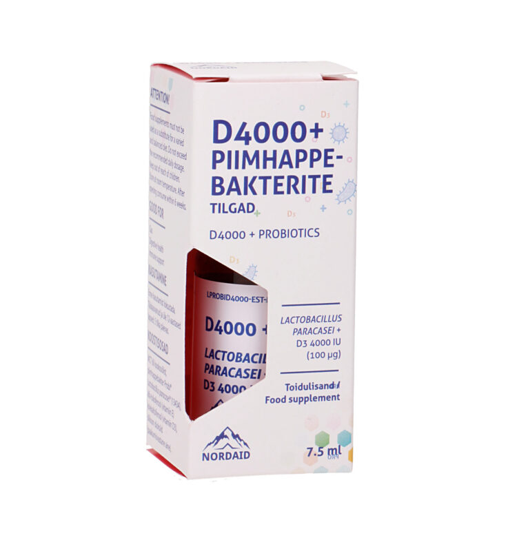 D400+Piimhappebakterite tilgad, 7,5ml