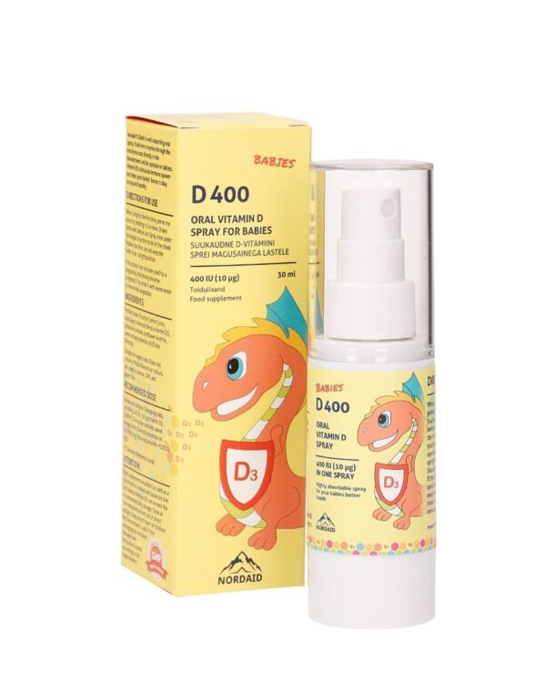 Nordaid D-vitamiini sprei lastele 400 IU (10 mcg), 30 ml